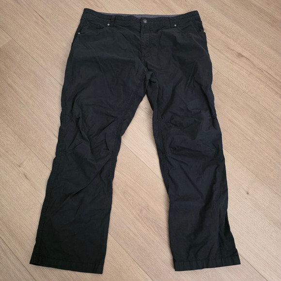 Swiss Tech Men's Black Cotton Blend Pants 38x30 Casual Travel Comfort - Picture 1 of 10